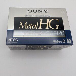 Vintage New Sealed Sony Metal HG 120 min 8mm Video Cassette - P6-120 NTSC 2 pack
